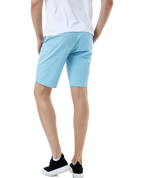 QIUBAOGU Men's Casual Short Pant with Classic-Fit Comfort Flat Front at Men’s Clothing store