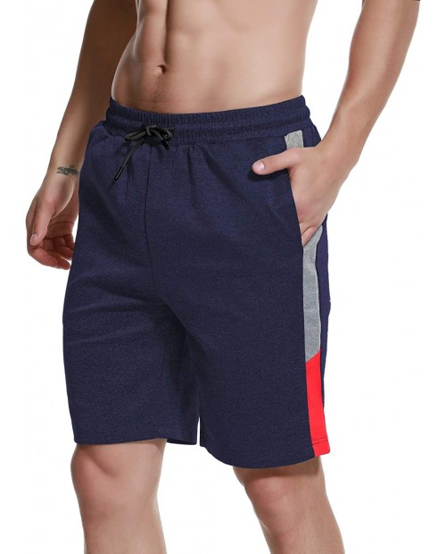 Rdruko Men's Fitted Gym Workout Shorts Running Training Bodybuilding Jogger Shorts with Pockets at  Men’s Clothing store