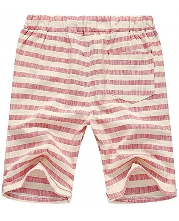 sandbank Men’s Summer Lounge Linen Drawstring Linen Plaid Jogger Beach Shorts at Men’s Clothing store