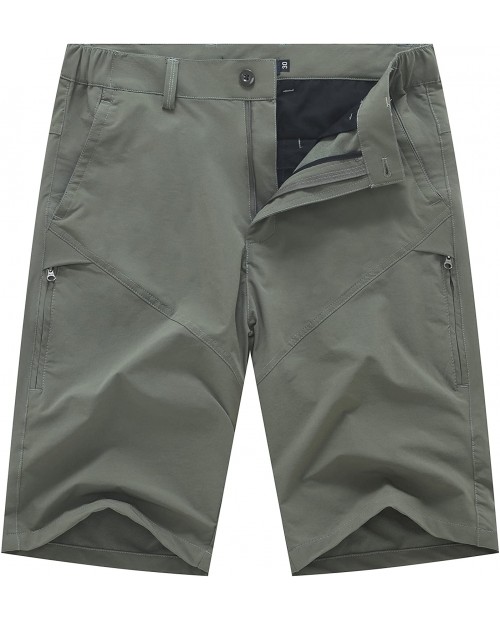svacuam Men's Outdoor Quick Dry Hiking Cargo Shorts with Zipper Pockets |