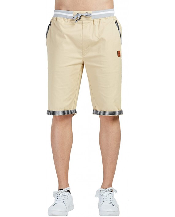 Tansozer Men's Shorts Casual Classic Fit Drawstring Summer Beach Shorts with Elastic Waist and Pockets at Men’s Clothing store
