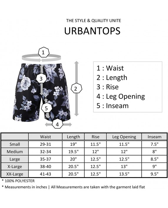 URBANTOPS Mens Classic Fit Casual Lounge Active Drawstring Shorts at Men’s Clothing store