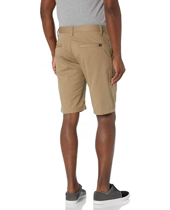 Volcom Mens Khakis Chinos Monty Solid Seamed Shorts Gray 38 at Men’s Clothing store