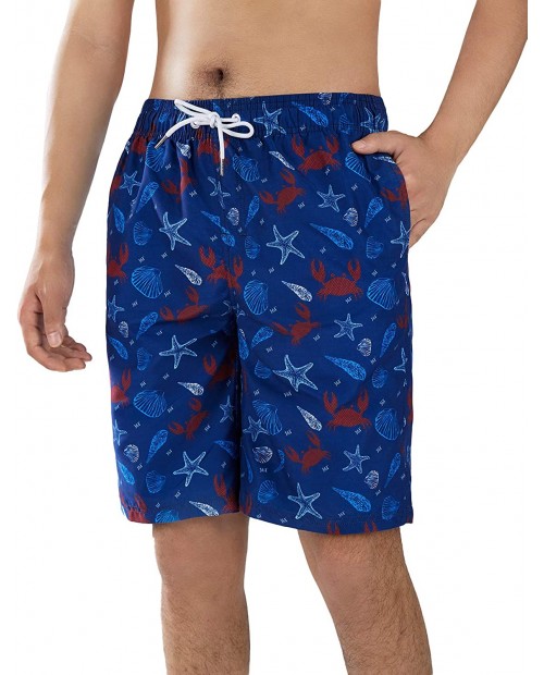 361 Men's Board Shorts Quick Dry Breathable Soft Lined surf Shorts with Pockets Drawstring Bathing Suit |