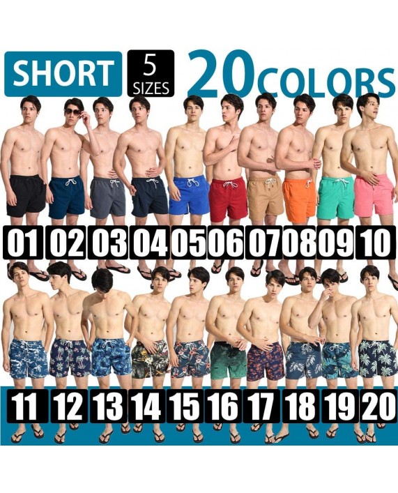 Actleis Mens Swim Trunks Board Shorts Short Quick Dry Swim Shorts with Mesh Lining us-19001 |