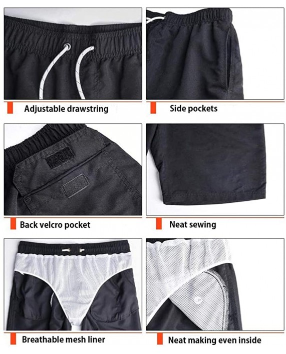 Actleis Mens Swim Trunks Board Shorts Short Quick Dry Swim Shorts with Mesh Lining us-19001 |