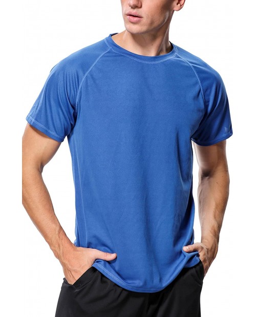 beautyin Men's Breathable Rashguard Sport Tee Short Sleeve Loose Fit Swim Shirt |