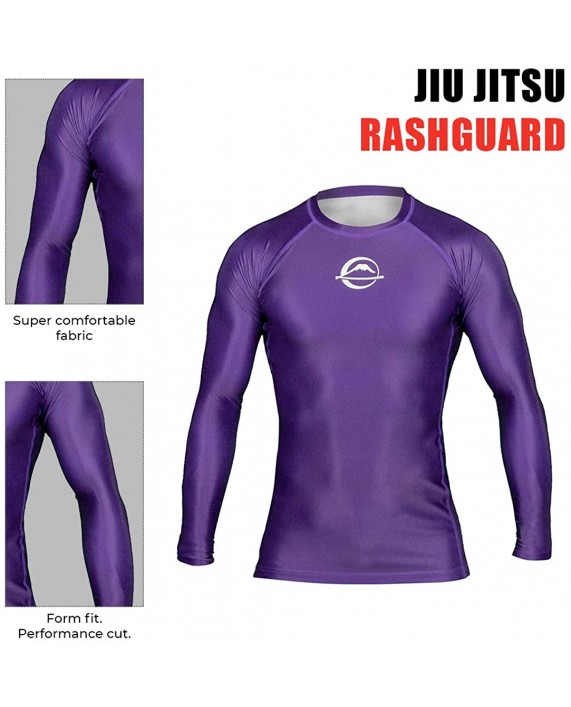 Fuji Baseline Ranked Jiu Jitsu Rashguard Purple Large