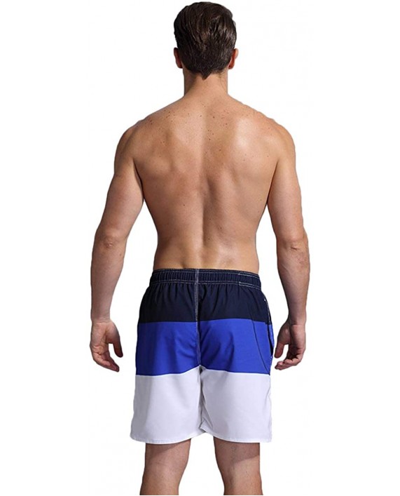 HONG DI HAO Men’s Swim Trunks Quick Dry Beach Board Shorts Drawstring Lightweight with Elastic Waist and Pockets