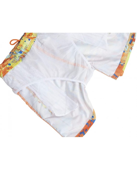 Jimmy Baha·mas Orange Coconut Tree Beach Shorts Holiday Swim Trunks Quick Dry Striped Board Shorts |