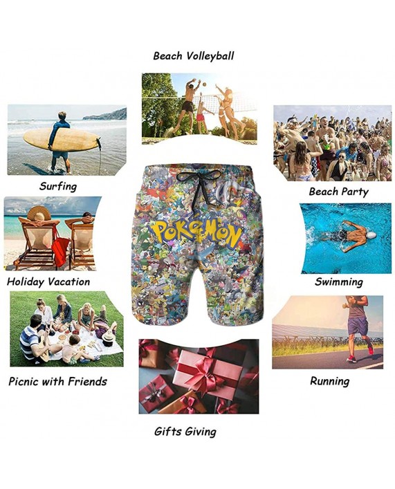 JooKrrix Men's Funny Swim Trunks Quick Dry Beach Board Shorts Casual Hawaiian Mesh Lining |