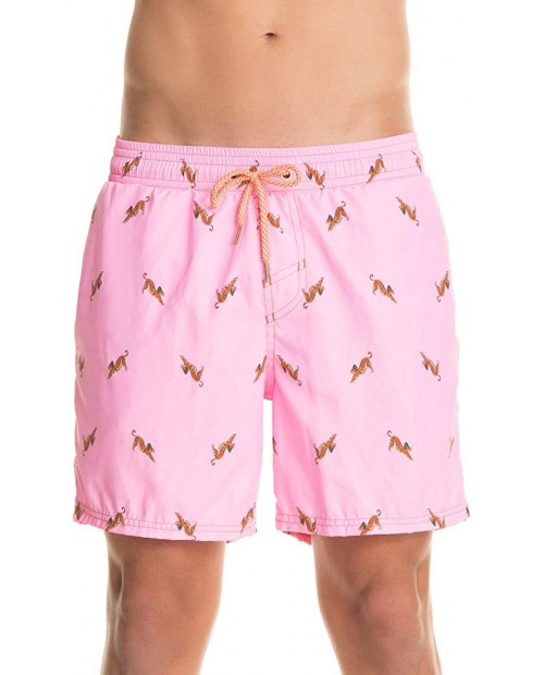 Maaji Men's Pink Bengal Swim Trunks Solid Shorts |