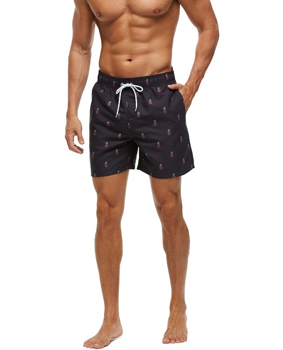 MAKABO Mens Beach Short Quick Dry Swim Trunks with Mesh Lining Funny Printed Bathing Suits with Pocket |
