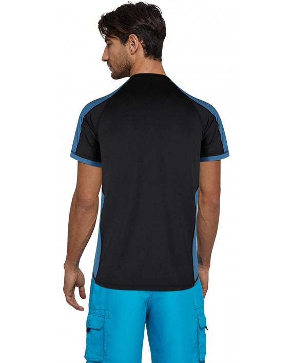Men's Solid Rashguard UPF 50+ Swim Shirt Mens Sprint UPF50+ Sun Protective Rash Guard Active Shirt |