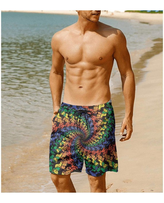 Mens Swim Trunks Drawstring Beach Short Stylish Quick Dry Swimwear with Pockets Mesh Lining |