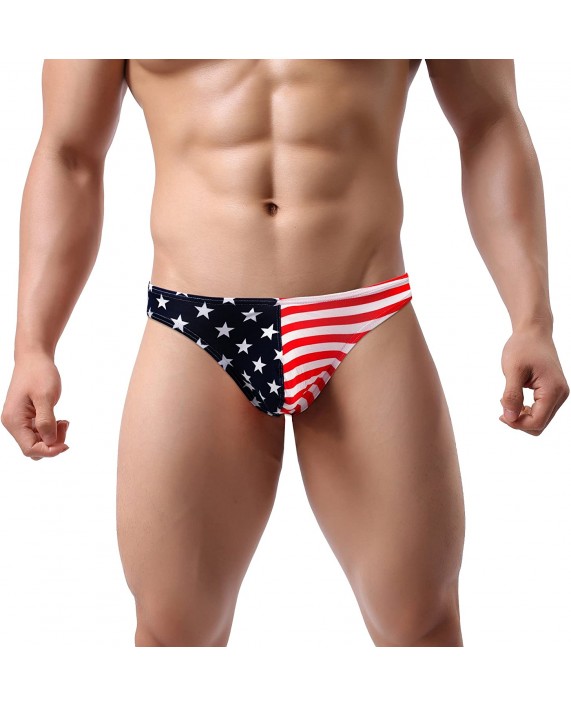 ONEFIT Mens Flag Underwear American Flag Printed Boxers and Thong G-String Briefs |