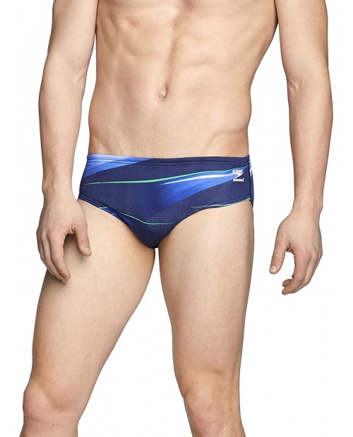 Speedo Men's Swimsuit Brief Endurance+ Printed Team Colors