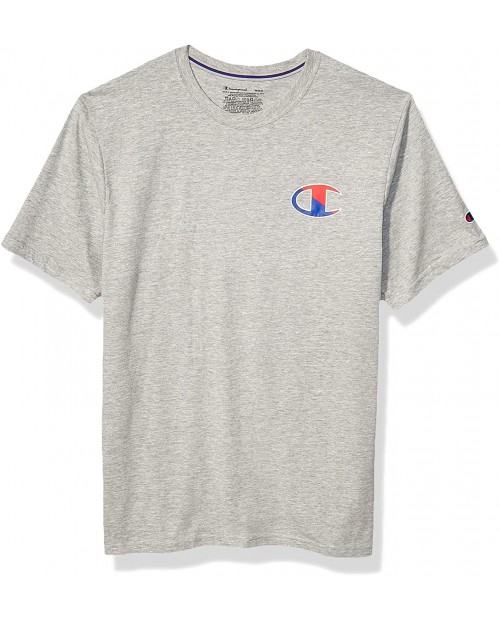 Champion Men's Short Sleeve Crew Sleep Tee with Split Logo at Men’s Clothing store