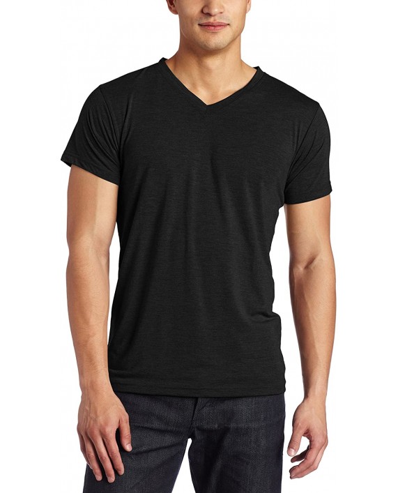 Intimo Mens Soft Knit Short Sleeve V-Neck Top at Men’s Clothing store