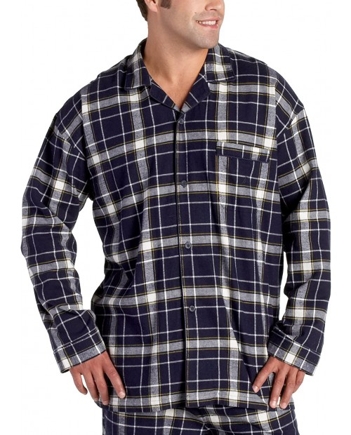 Nautica Sleepwear Men's St. Andrew's Plaid Flannel Long Sleeve Shirt Navy Medium at  Men’s Clothing store Pajama Tops