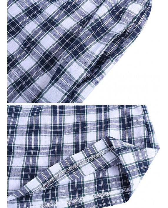 Aibrou Mens Sleep Shorts Cotton Pajama Shorts Knit Sleepwear Lounge Shorts with Pockets at Men’s Clothing store