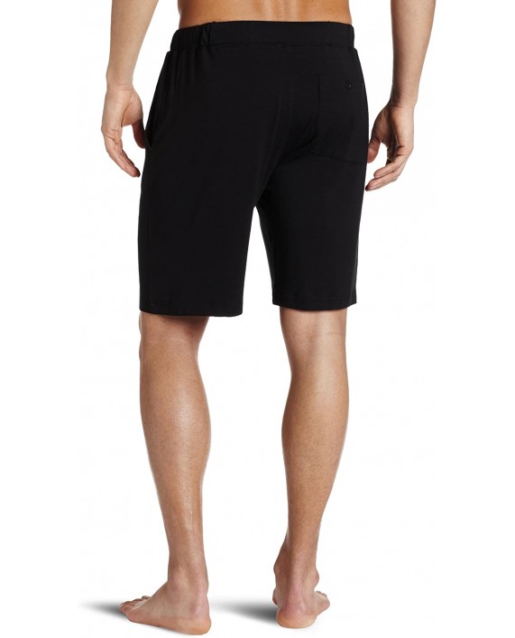 American Essentials Men's Ultra Soft Jersey Drawstring Short Black Large at Men’s Clothing store Pajama Bottoms