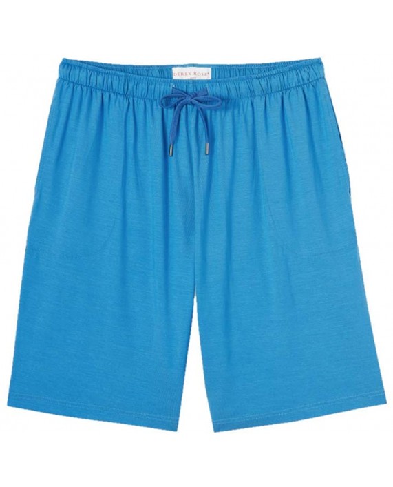 Derek Rose Basel Micro Modal Shorts Men's Casual Lounge Bottoms Blue at Men’s Clothing store