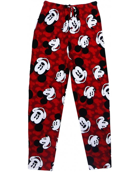 Disney Mens All Over Mickey Mouse Pajama Pant Red Medium at Men’s Clothing store