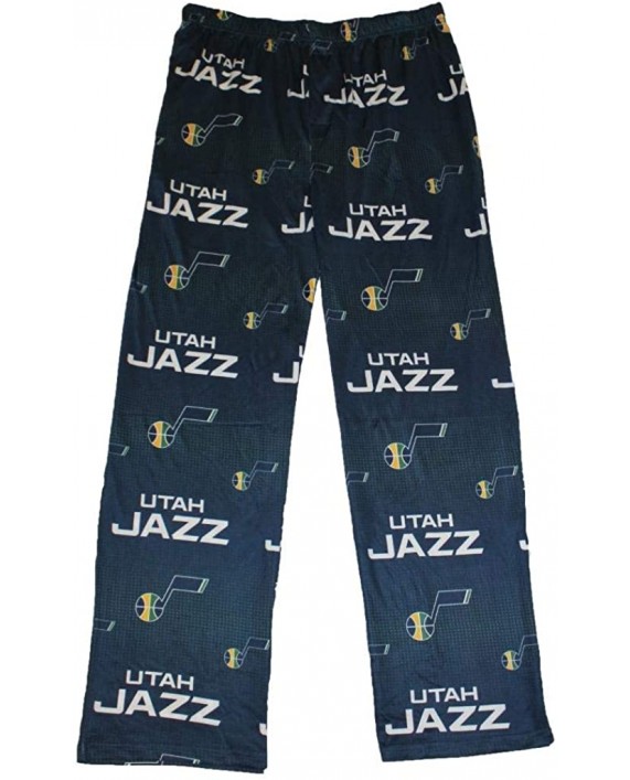 FOCO Utah Jazz Men's Scatter Pattern Pajama Lounge Multi Color Pants at Men’s Clothing store