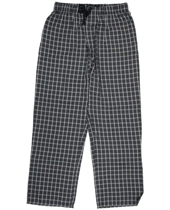 Intimo Men's Bamboo Black Grey Plaid YD Sleep Pant Large at Men’s Clothing store