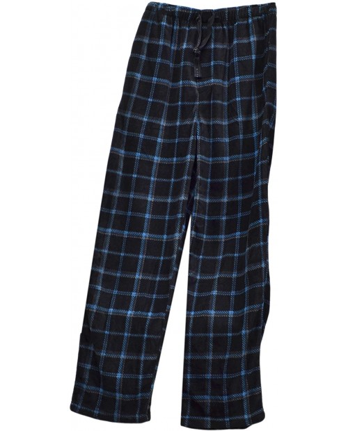 Macy's Perry New Mens Lounge Pants Plaid Sleepwear Black Blue Large at Men’s Clothing store