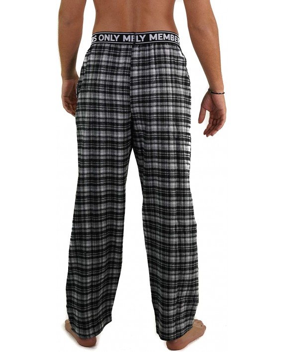 Members Only Sleep Pant for Men with Two Side Pockets - Soft & Breathable Flannel Fabric Loungwear at Men’s Clothing store