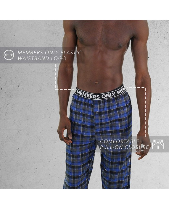 Members Only Sleep Pant for Men with Two Side Pockets - Soft & Breathable Flannel Fabric Loungwear at Men’s Clothing store