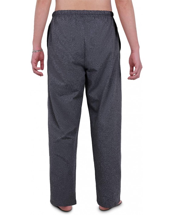 Men's Open Bottom Stretch Loose Jersey Pants Dark Gray XX-Large at Men’s Clothing store