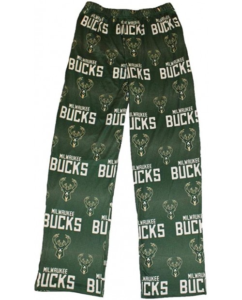Milwaukee Bucks Men's Scatter Pattern Pajama Lounge Multi Color Pants at Men’s Clothing store