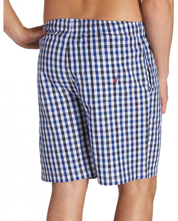 Nautica Men's Micro-Enzyme Woven Mainsail Stripe Sleep Short at Men’s Clothing store Pajama Bottoms