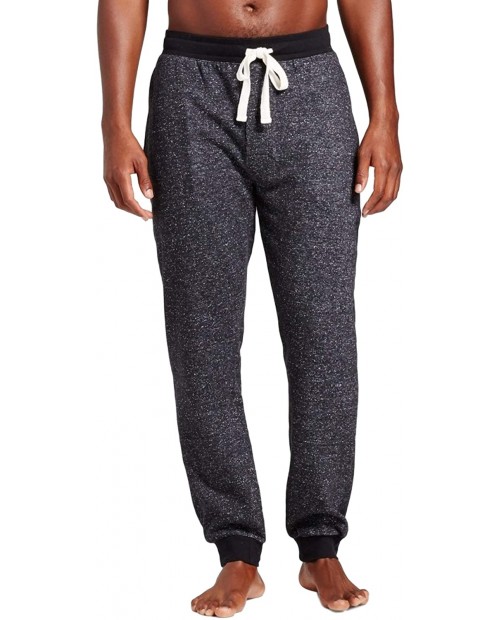 Premium Men's Snow Fleece Jogger Pajama Pants Black XX-Large at Men’s Clothing store
