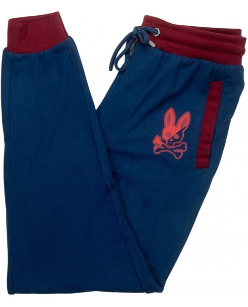 Psycho Bunny Men's French Terry Knitted Jogger Lounge Pants at Men’s Clothing store