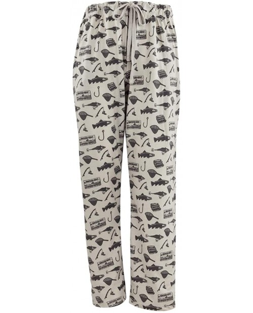 Shikaar - Youth Lounge Pants in Fishing Graphic Print Grey Black Youth Small 6 7 at Men’s Clothing store