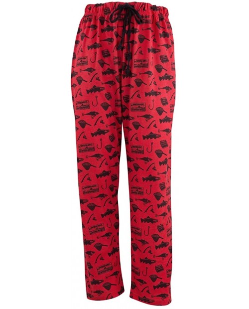 Shikaar - Youth Lounge Pants in Fishing Graphic Print Red Black Youth Small 6 7 at  Men’s Clothing store