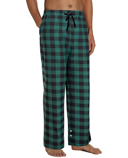Shuyun Men 's Plaid Pajama Pants with Pockets Elastic Waistband Lounge Pants