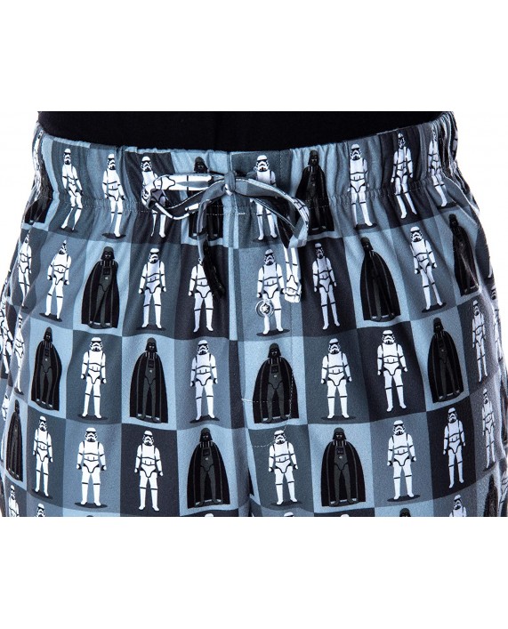 Star Wars Men's Darth Vader and Stormtrooper Allover Grid Print Adult Sleepwear Lounge Pajama Pants at Men’s Clothing store