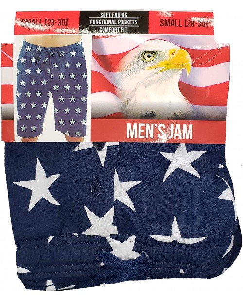 Stars American Flag Sleep Lounge Jam Shorts - Small Blue at  Men’s Clothing store