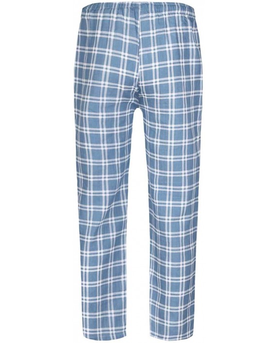 XUNZOO Mens Cotton Pajama Pants Sleep Pants with Pockets Plaid Pj Bottoms Soft Lounge Pajama Pants for Men at Men’s Clothing store