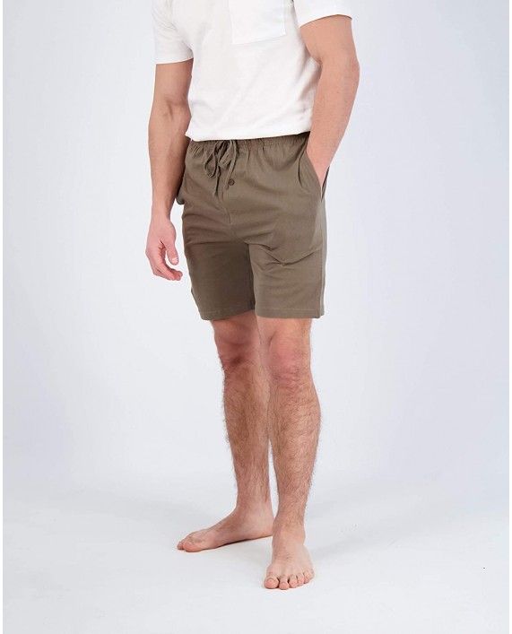 3 PackMen's Cotton Jersey Knit Sleep Shorts Bamboo Modal Lounge Wear Pajamas PJ-St 4 S at Men’s Clothing store