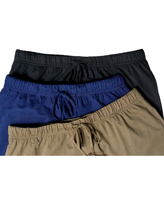 3 PackMen's Cotton Jersey Knit Sleep Shorts Bamboo Modal Lounge Wear Pajamas PJ-St 4 S at Men’s Clothing store