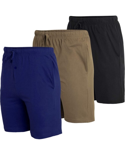 3 PackMen's Cotton Jersey Knit Sleep Shorts Bamboo Modal Lounge Wear Pajamas PJ-St 4 S at  Men’s Clothing store