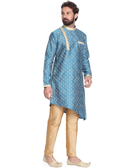 Ahhaaaa Mens Indian Ethnic Wear Silk Kurta Pajama Set at Men’s Clothing store