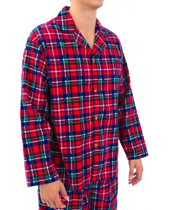 Alexander Del Rossa His and Hers Lightweight Flannel Pajamas Long Button Down Cotton Pj Set at Women’s Clothing store