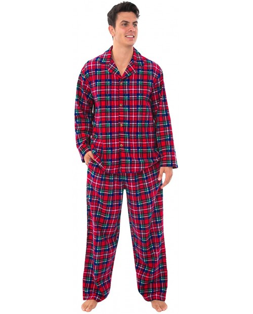 Alexander Del Rossa His and Hers Lightweight Flannel Pajamas Long Button Down Cotton Pj Set at  Women’s Clothing store